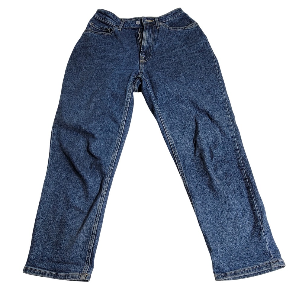 Everlane Women Medium Wash Organic Cotton Straight Leg High Rise Jeans 28 x 26